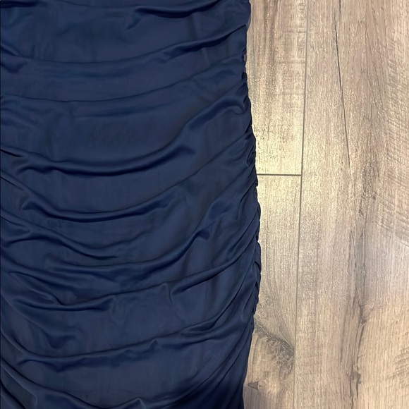 VENUS Blue Ruched Off-Shoulder Bodycon Midi Dress - Picture 4 of 6